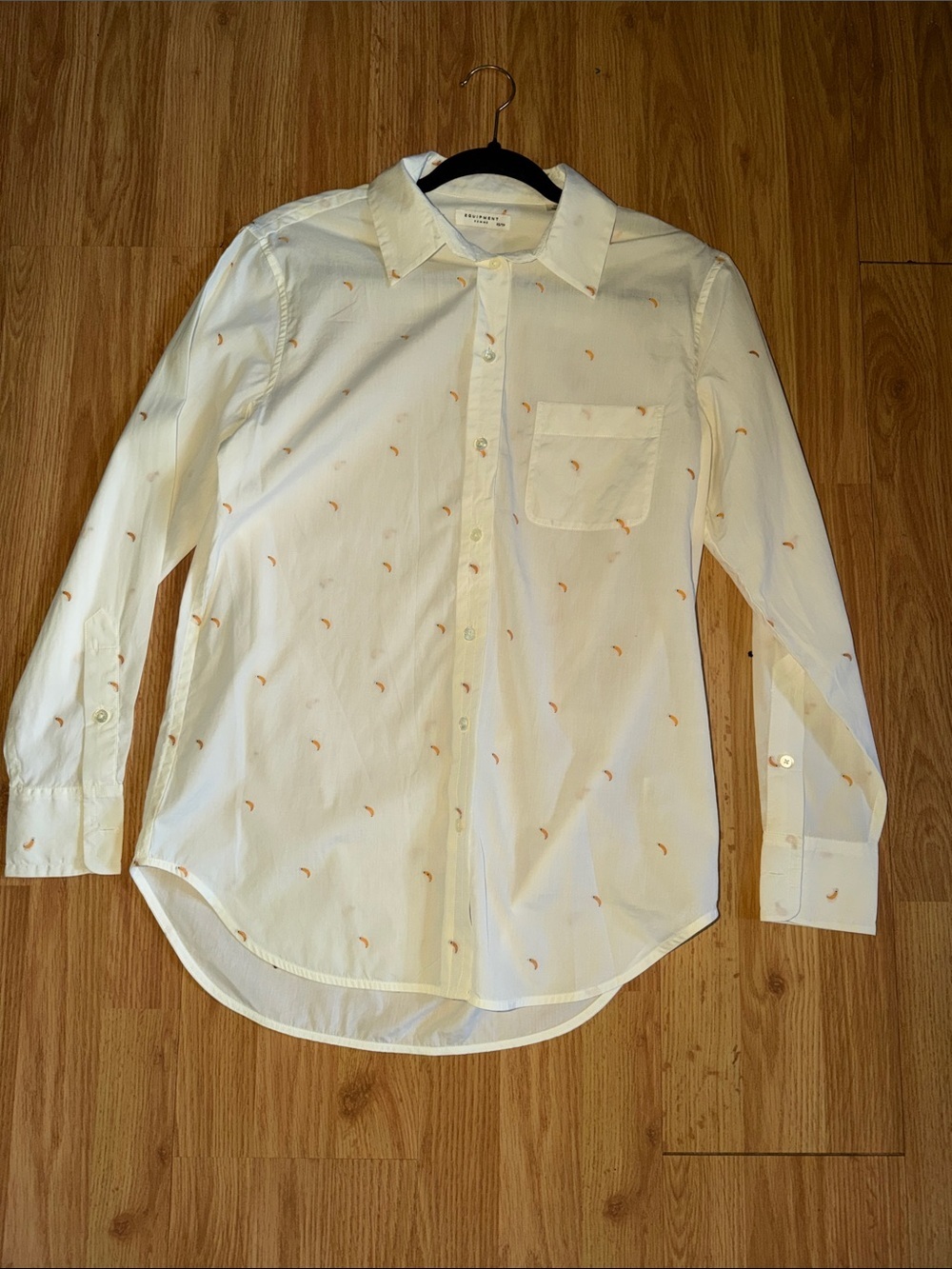 Equipment Cotton Banana Button Down Shirt Size XS